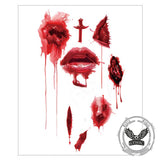 10 Pcs Halloween Horror Wound Temporary Tattoo Stickers