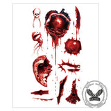 10 Pcs Halloween Horror Wound Temporary Tattoo Stickers
