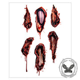 10 Pcs Halloween Horror Wound Temporary Tattoo Stickers
