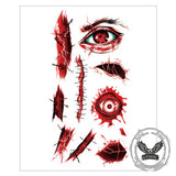 10 Pcs Halloween Horror Wound Temporary Tattoo Stickers