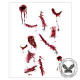10 Pcs Halloween Horror Wound Temporary Tattoo Stickers