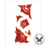 10 Pcs Halloween Horror Wound Temporary Tattoo Stickers