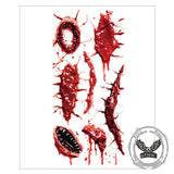 10 Pcs Halloween Horror Wound Temporary Tattoo Stickers