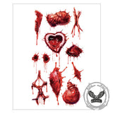 10 Pcs Halloween Horror Wound Temporary Tattoo Stickers