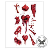 10 Pcs Halloween Horror Wound Temporary Tattoo Stickers