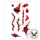 10 Pcs Halloween Horror Wound Temporary Tattoo Stickers