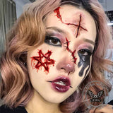 10 Pcs Halloween Horror Wound Temporary Tattoo Stickers 03 | Gthic.com