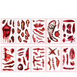 10 Pcs Spooky Wound Halloween Temporary Tattoo Stickers | Gthic.com