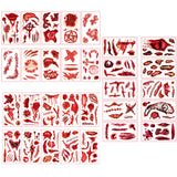 10 Pcs Spooky Wound Halloween Temporary Tattoo Stickers | Gthic.com