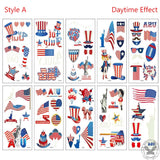 10Pcs Luminous Independence Day Tattoos Sticker | Gthic.com