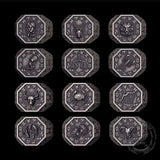 Anello teschio in argento sterling con segno zodiacale 12 costellazioni