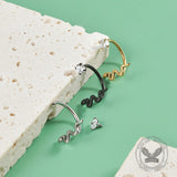 16G Snake Design Stainless Steel Horseshoe Lip Ring