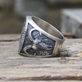 1936 Wild Man Sterling Silver Hobo Nickel Ring