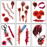 24 Pcs Wound Halloween Temporary Tattoo Stickers | Gthic.com
