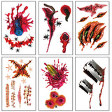 24 Pcs Wound Halloween Temporary Tattoo Stickers | Gthic.com