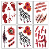 24 Pcs Wound Halloween Temporary Tattoo Stickers | Gthic.com