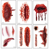 24 Pcs Wound Halloween Temporary Tattoo Stickers | Gthic.com