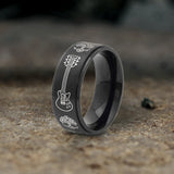 Viking Tree of Life Guitar Stainless Steel Ring