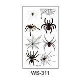 3D Scary Spider Halloween Temporary Tattoo Stickers