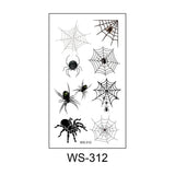 3D Scary Spider Halloween Temporary Tattoo Stickers