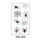 3D Scary Spider Halloween Temporary Tattoo Stickers