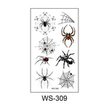 3D Scary Spider Halloween Temporary Tattoo Stickers