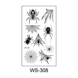3D Scary Spider Halloween Temporary Tattoo Stickers