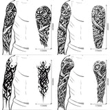 4 Pcs Complex Pattern Full Arm Temporary Tattoo Stickers 01 | Gthic.com
