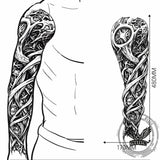 4 Pcs Complex Pattern Full Arm Temporary Tattoo Stickers 02 | Gthic.com
