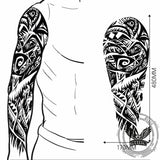 4 Pcs Complex Pattern Full Arm Temporary Tattoo Stickers 03 | Gthic.com
