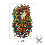 4 Pcs Ferocious Tiger Temporary Tattoo Stickers | Gthic.com