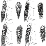 4 Pcs Gothic Multi-style Skull Temporary Tattoo Stickers | Gthic.com