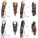 4 Pcs Gothic Multi-style Skull Temporary Tattoo Stickers | Gthic.com