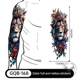 4 Pcs Mighty Roaring Lion Temporary Tattoo Stickers