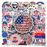 50Pcs American Flag Design Independence Day Sticker | Gthic.com