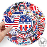 50Pcs American Flag Design Independence Day Sticker | Gthic.com