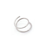 5 Pcs Simple Double Spring Stainless Steel Nose Ring Set