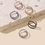 5 Pcs Simple Double Spring Stainless Steel Nose Ring Set