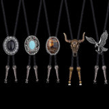 5 Pieces Western Cowboy Gemstone Alloy Bolo Tie | Gthic.com