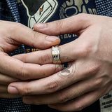 8 mm Dragon Shadow Stainless Steel Ring