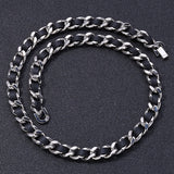 8mm Minimalist Stainless Steel Cuban Chain Necklace