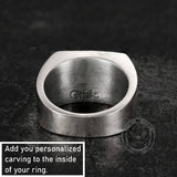Gothic Heart Skull Hand Holding Rose Sterling Silver Ring | Gthic.com