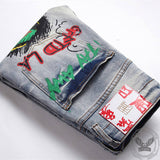 Stylish Flame Cotton Skull Pants