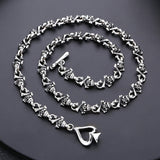 Ace Of Spades Sterling Silver Skull Necklace | Gthic.com