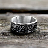 All-Seeing Eye Stainless Steel Band Ring | Gthic.com