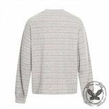 American-Style Letter Print Striped Long Sleeve Top | Gthic.com