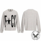 American-Style Letter Print Striped Long Sleeve Top | Gthic.com
