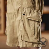 American-Style Loose Drawstring Cotton Cargo Shorts