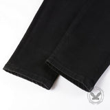 American-Style Patched Slim-Fit Biker Skinny Jeans