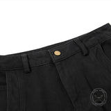 American-Style Slight-Flare Multi-Pocket Pants